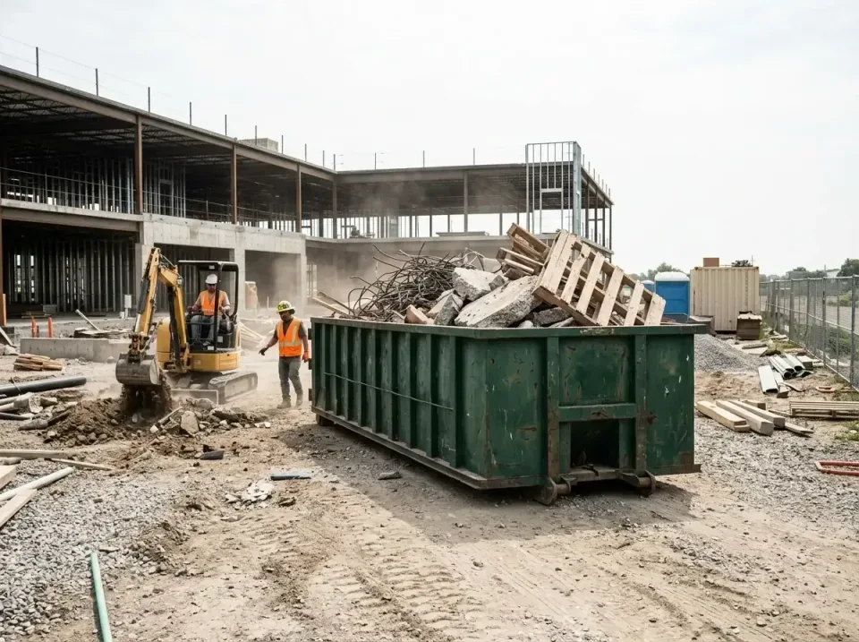 commercial-construction-site-w-003 — specialist at work, Roll-Off Dumpster Rental Services in United States