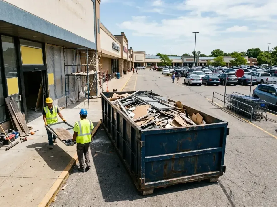 retail-store-renovation-debris-003 — detailed close-up, Roll-Off Dumpster Rental Services in United States