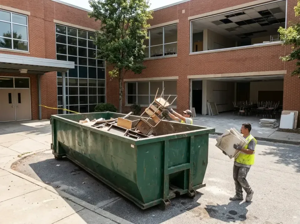 school-campus-renovation-debri-013 — project overview, Roll-Off Dumpster Rental Services in United States